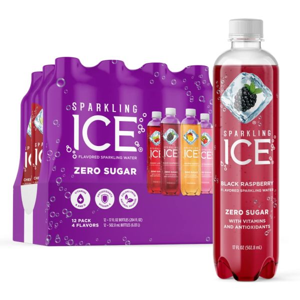 Sparkling Ice Purple Variety Pack - Refreshing Flavored Water with Zero Sugar and Essential Nutrients