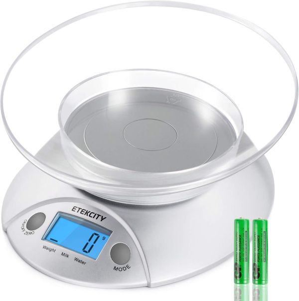 Etekcity Digital Kitchen Scale With Bowl - Precise Measurement for Culinary Creations