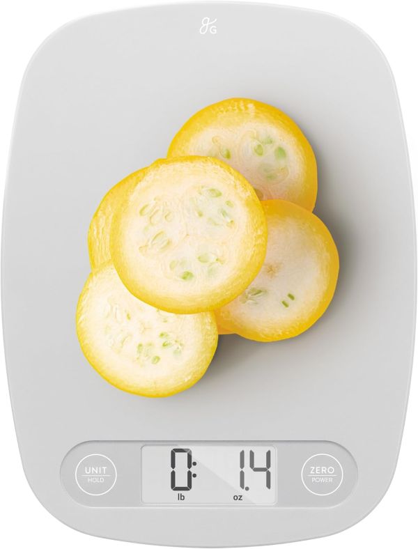 Stylish Gray Food Scale - Measure with Precision and Style | Perfect for Cooking, Baking, and Meal Prep | Designed in St. Louis