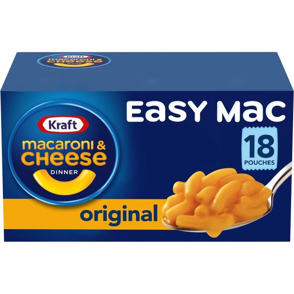 Easy Mac Original Macaroni & Cheese Microwavable Dinner (18 ct Packets)