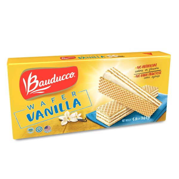 Bauducco Heavenly Vanilla Wafers - Irresistibly Crispy Wafer Cookies With 3 Layers of Heavenly Vanilla Flavored Cream - Divine Sweet Snack or Delightful Dessert - 5.82oz (Pack of 1)