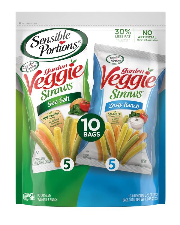 Sensible Portions Garden Veggie Straws, Sea Salt & Ranch Multipack