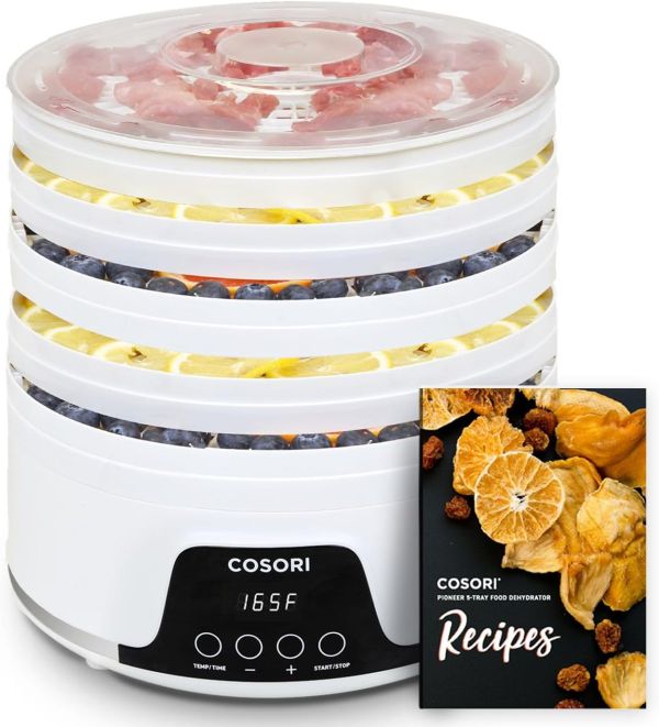 COSORI 7-Tray Food Dehydrator with Temperature Control and Recipe Book