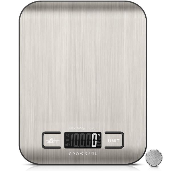 CROWNFUL Digital Kitchen Scale - The Perfect Companion for Precision Cooking and Baking