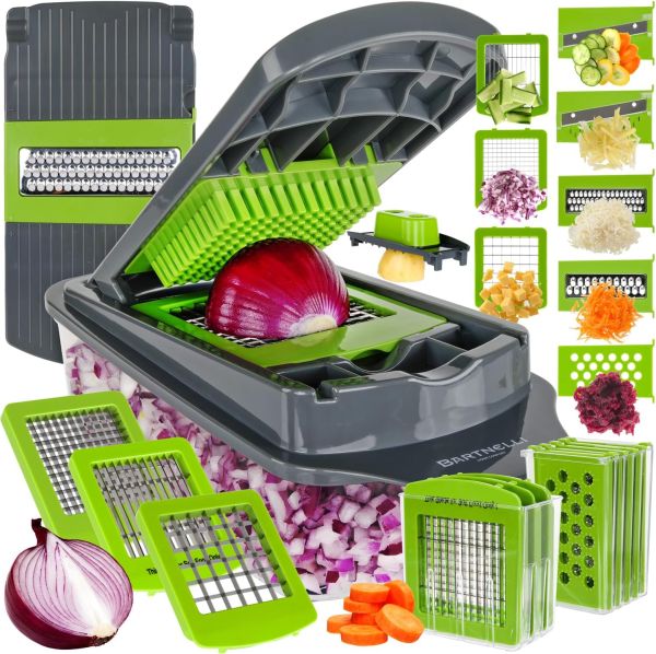 Bartnelli Veggie Virtuoso - 8-in-1 Vegetable Chopper & Slicer Set