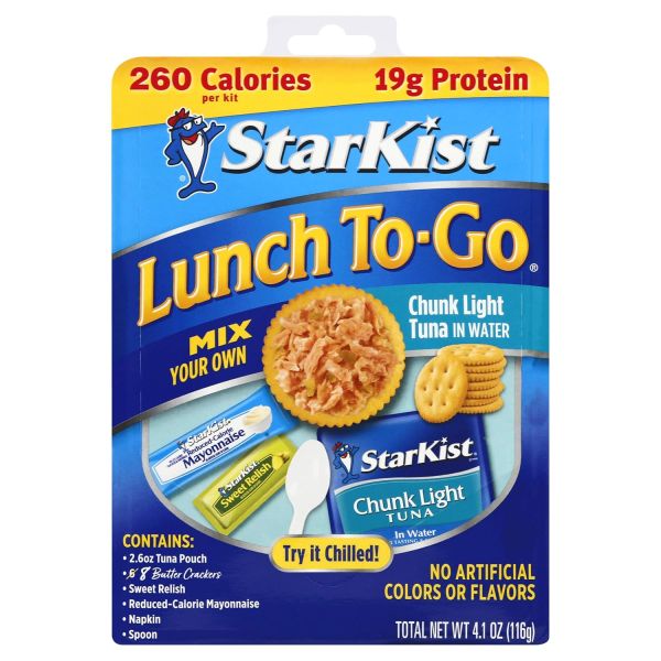 StarKist Lunch To-Go Chunk Light Mix Your Own Tuna Salad, 4.1 Ounce Kit