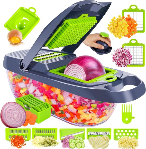 Pavsrmy Veggie Master 12-in-1 Vegetable Chopper