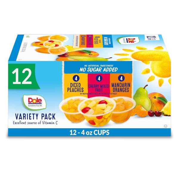 Dole Fruit Fusion Bowls - Irresistible Medley of Peaches, Mandarin Oranges & Cherry Mixed Fruit