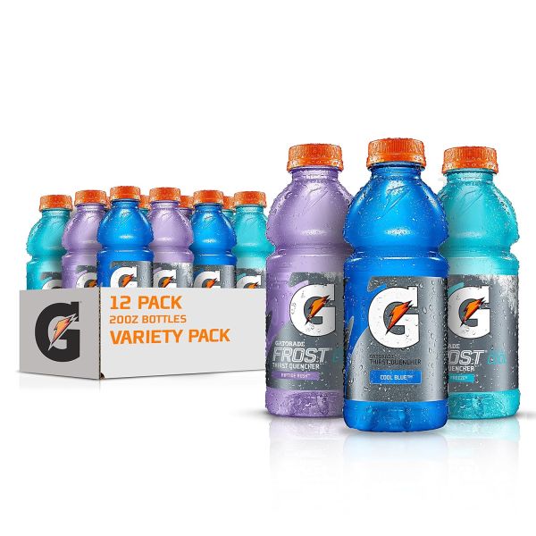 Frost Variety Pack - 12 Bottles of Gatorade Original Thirst Quencher, 20 Fl Ounce