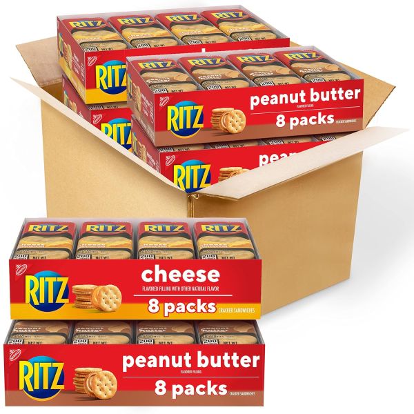 Crunchy Delights Variety Pack - Peanut Butter and Cheese Sandwich Crackers