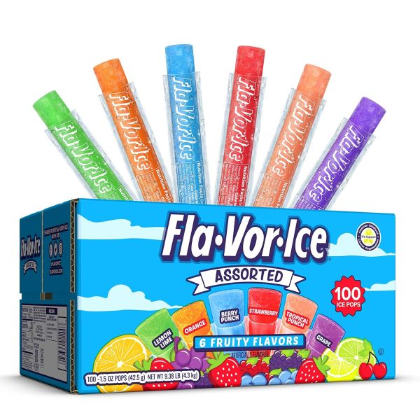 Deluxe Flavorful Freeze Pops - 100 Count Assorted Flavors