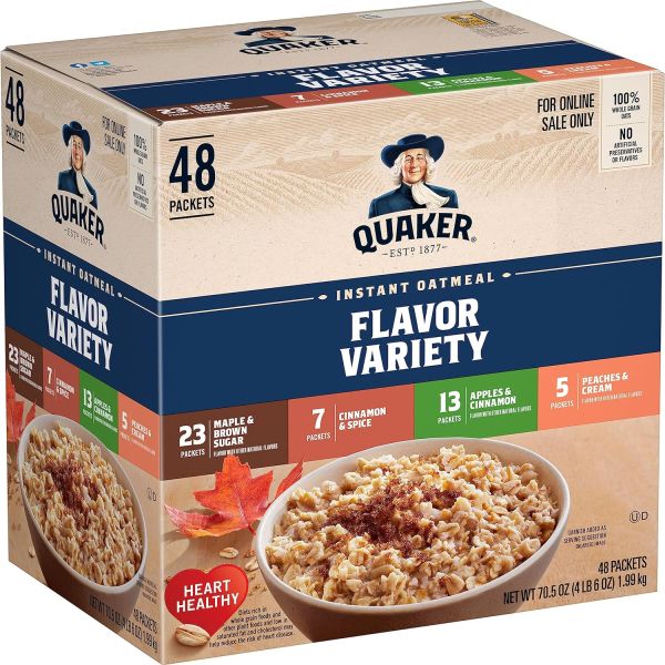 Quaker Instant Oatmeal Delight, 4 Flavor Variety Pack